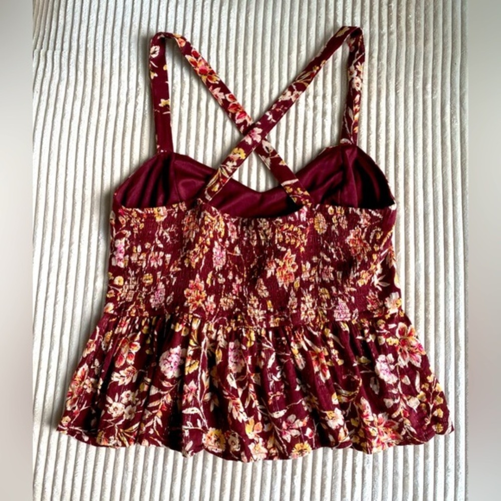 B.O.G. COLLECTIVE BOHO CROSS STRAP TOP WOMENS SIZE SMALL - Picture 3 of 9